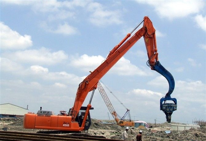 挖掘機(jī)打樁臂、打樁臂、打樁錘、挖掘機(jī)打樁臂廠家